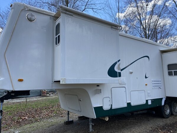 Camper RV After Pressure Washing