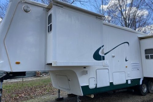 Camper RV After Pressure Washing